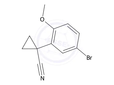 Chemical structure of 1-(5-Bromo-2-methoxyphenyl)cyclopropanecarbonitrile