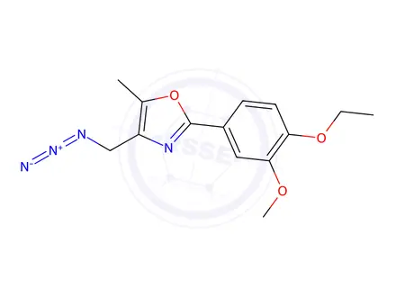Chemical structure of 1325303-54-5 4-(Azidomethyl)-2-(4-ethoxy-3-methoxyphenyl)-5-methyl-1,3-oxazole MFCD19705621