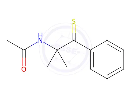 Chemical structure of N-(2-Methyl-1-phenyl-1-thioxopropan-2-yl)acetamide