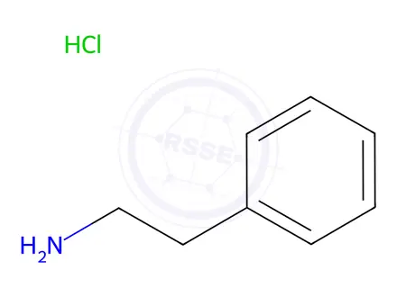 Chemical structure of 2-Phenylethylamine hydrochloride