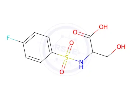 Chemical structure of ((4-Fluorophenyl)sulfonyl)serine