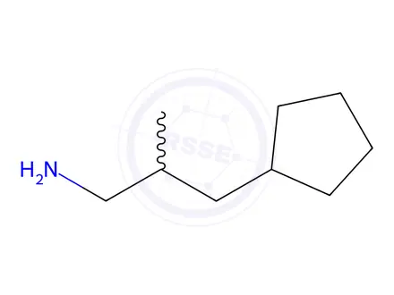 Chemical structure of 3-Cyclopentyl-2-methylpropan-1-amine