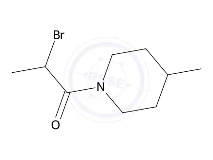 Chemical structure of 2-Bromo-1-(4-methylpiperidin-1-yl)propan-1-one