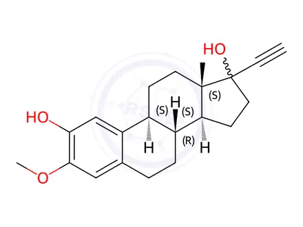 Chemical structure of 2-Hydroxy Mestranol