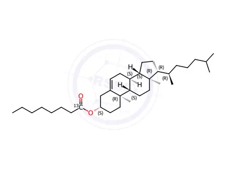 Chemical structure of Cholesterol-3-octanoate (octanoate-1-13c, 99%)