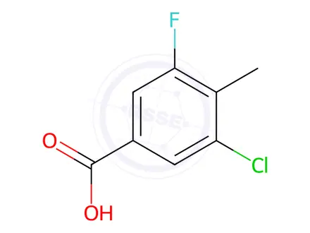 Chemical structure of Benzoic acid, 3-chloro-5-fluoro-4-methyl-