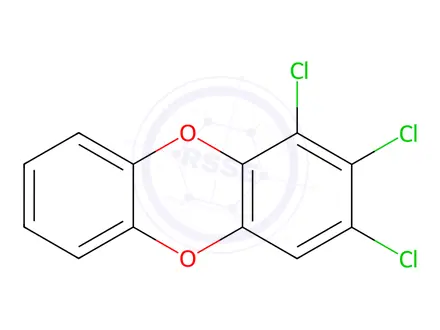 Chemical structure of 1,2,3-Trichlorodibenzo-p-dioxin