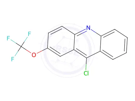 Chemical structure of 9-Chloro-2-(trifluoromethoxy)acridine