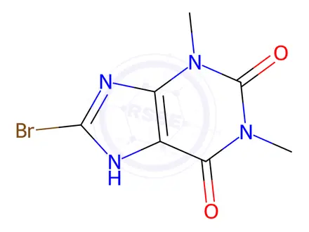 Chemical structure of 8-Bromotheophylline