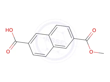 Chemical structure of 6-(Methoxycarbonyl)-2-naphthoic acid, 97%