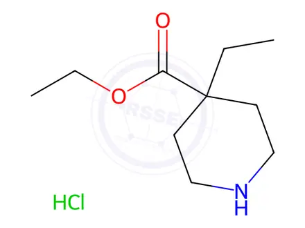 Chemical structure of Ethyl 4-Ethyl-4-piperidinecarboxylate Hydrochloride