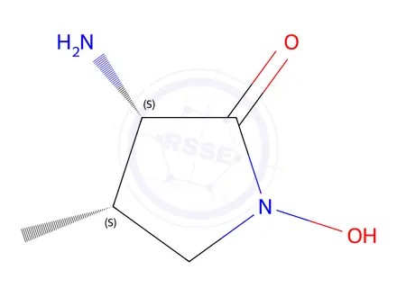 Chemical structure of 2-Pyrrolidinone,3-amino-1-hydroxy-4-methyl-,(3S-cis)-(9CI)