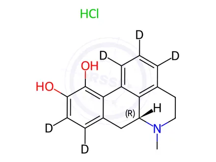 Chemical structure of (R)-Apomorphine-d4 Hydrochloride