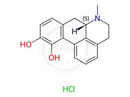 Chemical structure of (S)-Apomorphine Hydrochloride
