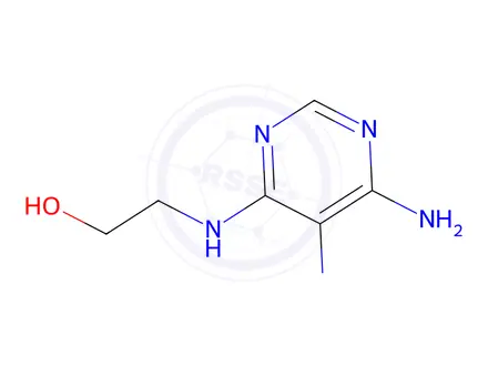 Chemical structure of 2-((6-Amino-5-nitropyrimidin-4-yl)amino)ethan-1-ol