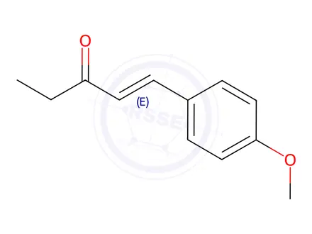 Chemical structure of 1-(p-Methoxyphenyl)-1-penten-3-one