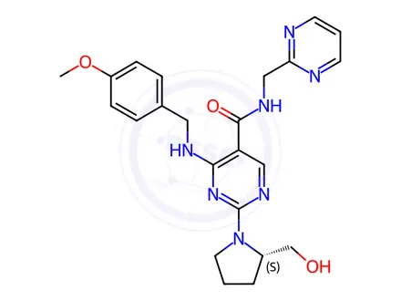 Chemical structure of Avanafil Deschloro Impurity