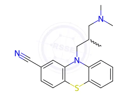 Chemical structure of Cyamemazine