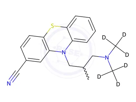 Chemical structure of Cyamemazine-d6