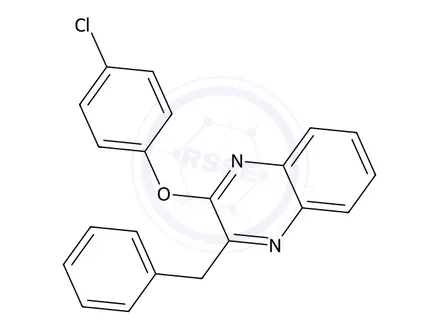 Chemical structure of 2-Benzyl-3-(4-chlorophenoxy)quinoxaline