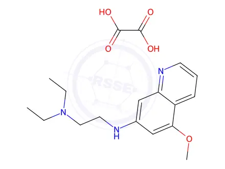 Chemical structure of N1,N1-Diethyl-N2-(5-methoxyquinolin-7-yl)ethane-1,2-diamine oxalate