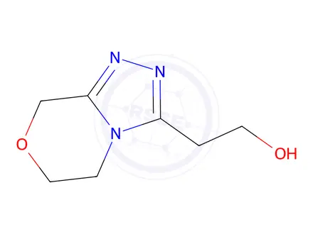 Chemical structure of 2-(5,6-Dihydro-8H-[1,2,4]triazolo[3,4-c][1,4]oxazin-3-yl)ethan-1-ol