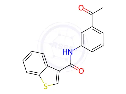 Chemical structure of N-(3-Acetylphenyl)-1-benzothiophene-3-carboxamide