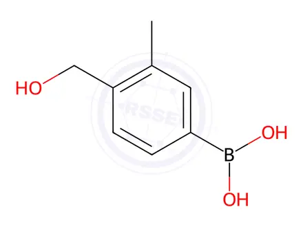 Chemical structure of (4-(Hydroxymethyl)-3-methylphenyl)boronic acid