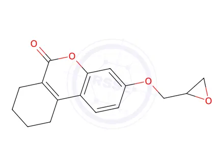 Chemical structure of 3-(Oxiran-2-ylmethoxy)-7,8,9,10-tetrahydro-6H-benzo[c]chromen-6-one