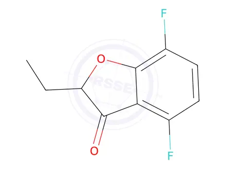 Chemical structure of 2-Ethyl-4,7-difluorobenzofuran-3(2h)-one