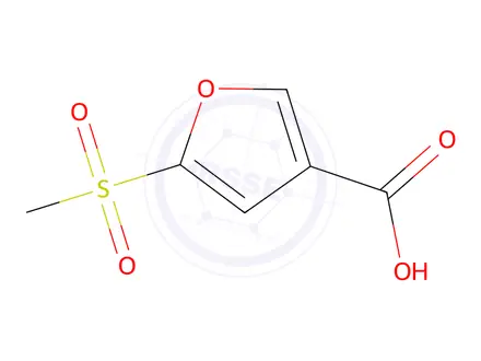 Chemical structure of 5-(Methylsulfonyl)furan-3-carboxylic Acid