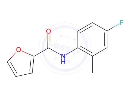 Chemical structure of N-(4-fluoro-2-methylphenyl)furan-2-carboxamide