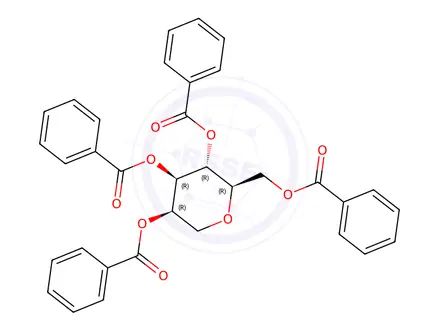 Chemical structure of 1,5-Anhydro-D-mannitol tetrabenzoate