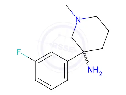 Chemical structure of 3-(3-Fluorophenyl)-1-methylpiperidin-3-amine