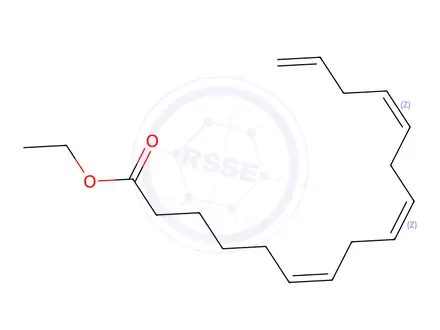 Chemical structure of Ethyl 6(Z),9(Z),12(Z),15(Z)-Hexadecatetraenoate