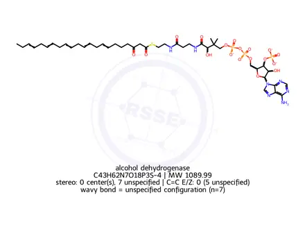Chemical structure of Alcohol dehydrogenase (from Yeast)