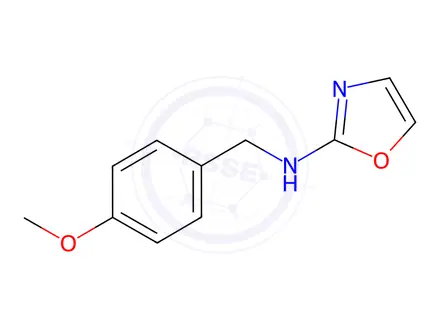 Chemical structure of 2-Oxazolamine, N-[(4-methoxyphenyl)methyl]-