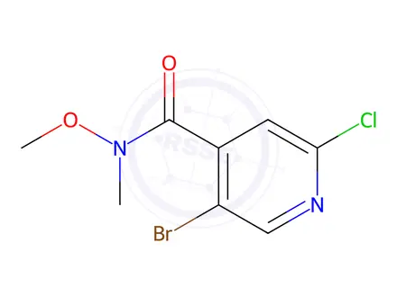 Chemical structure of 5-Bromo-2-chloro-N-methoxy-N-methylisonicotinamide