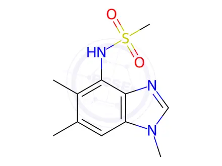 Chemical structure of N-(1,5,6-trimethyl-1H-benzo[d]imidazol-4-yl)methanesulfonamide