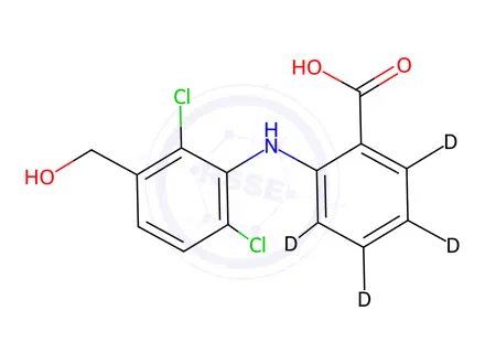 Chemical structure of 3-Hydroxymethyl Meclofenamic Acid-d4