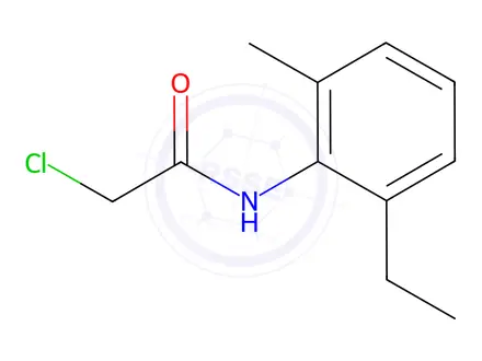 Chemical structure of 2-ethyl-6-methyl-2-chloroacetanilide