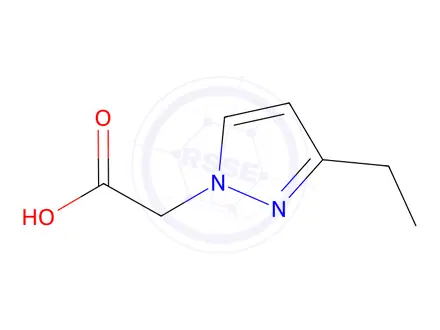 Chemical structure of 2-(3-Ethyl-1H-pyrazol-1-yl)acetic acid