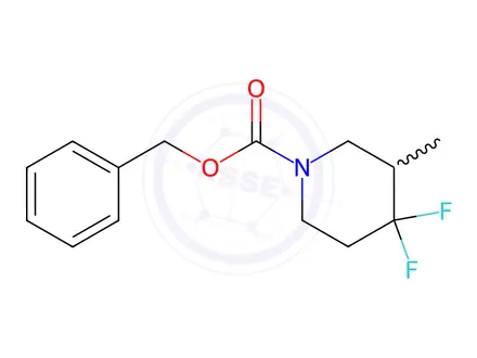 Chemical structure of benzyl 4,4-difluoro-3-methylpiperidine-1-carboxylate