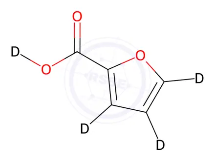 Chemical structure of (²H₃)furan-2-(²H)carboxylic acid