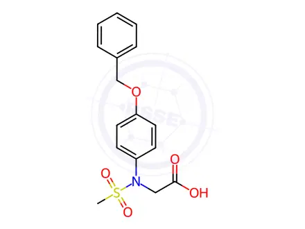 Chemical structure of N-(4-(benzyloxy)phenyl)-N-(methylsulfonyl)glycine
