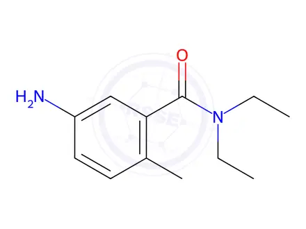 Chemical structure of Benzamide, 5-amino-N,N-diethyl-2-methyl-