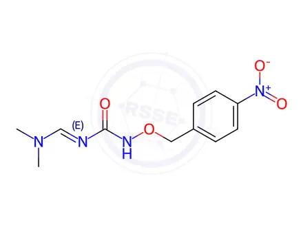 Chemical structure of N,N-dimethyl-N'-(((4-nitrobenzyl)oxy)carbamoyl)formimidamide