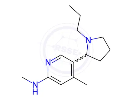 Chemical structure of N,4-dimethyl-5-(1-propylpyrrolidin-2-yl)pyridin-2-amine