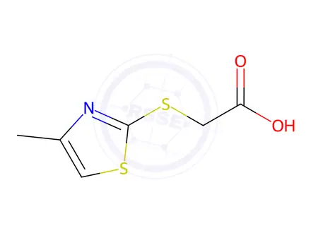 Chemical structure of (4-Methyl-thiazol-2-ylsulfanyl)-acetic acid