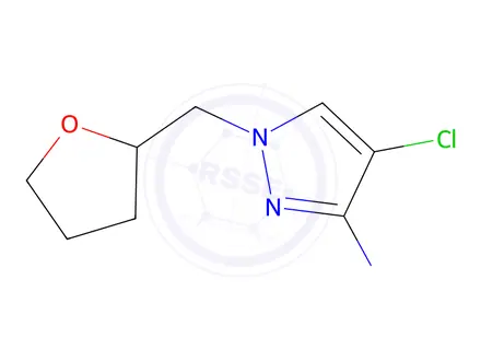 Chemical structure of 4-Chloro-1-((tetrahydrofuran-2-yl)methyl)-1h-pyrazol-3-amine
